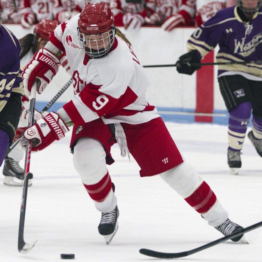 Junior forward Sarah Lefort and the Terriers are favored to captre their fourth straight conference title in 2014-15. PHOTO BY MICHELLE JAY/DFP SPORTS