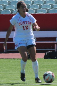 Junior forward Jenna Fisher scored her fourth goal of the season Saturday against Army. PHOTO BY ANN SINGER/DAILY FREE PRESS STAFF