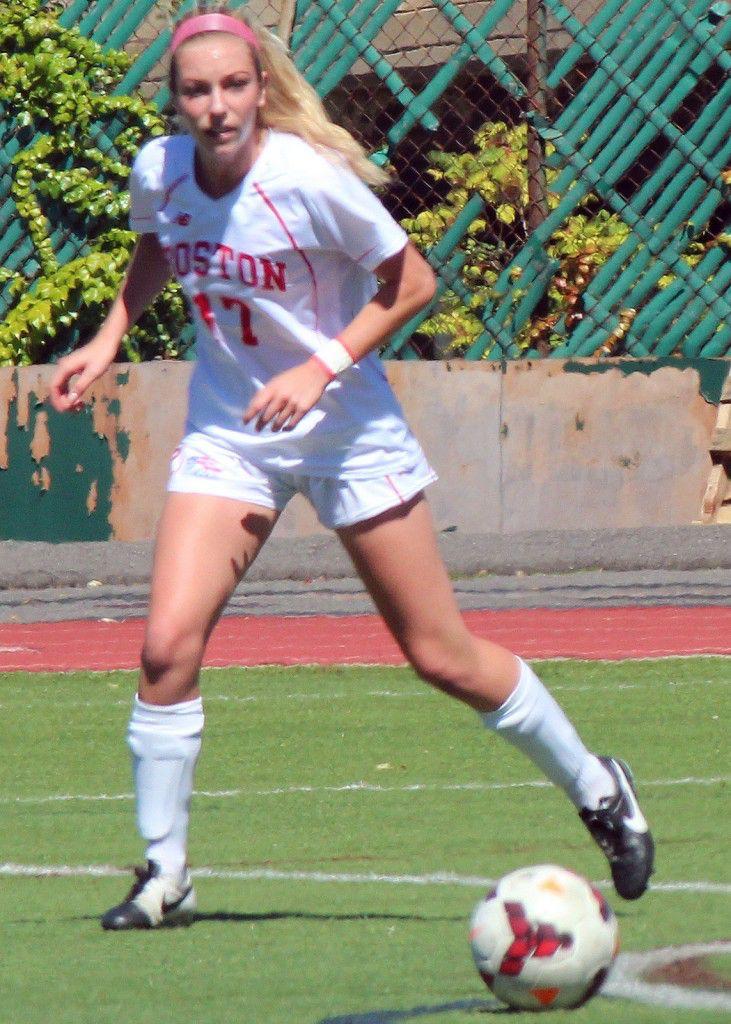 Senior forward Taylor Krebs scored in the 10th minute against Akron Friday. PHOTO BY ANN SINGER/DAILY FREE PRESS STAFF