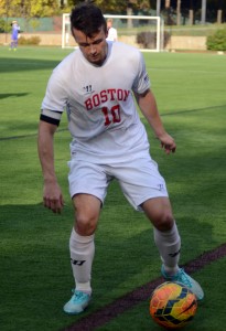 Senior midfielder Jordan Barker was named Patriot League Offensive Player of the Week Monday. PHOTO BY FALON MORAN/DAILY FREE PRESS STAFF