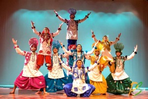 The Boston University Bhangra dance team performs at a competition at Ohio State University in February. PHOTO COURTESY OF BU BHANGRA