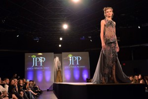 Joyce Pilarsky showcases her design at the Emerging Trends Fashion Show at the Boston Center for the Arts Saturday as part of Boston Fashion Week. PHOTO BY HEATHER GOLDIN/DAILY FREE PRESS STAFF