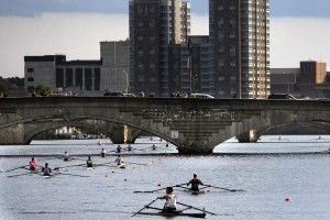 The Head of the Charles Regatta is one of the largest in the world, attracting 400,000 spectators, 11,000 competitors and 2,252 boats. PHOTO BY CARLY ROSE WILLING/DAILY FREE PRESS STAFF