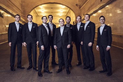 The Maccabeats, an all-male Jewish a cappella group that started at Yeshiva University, will perform at a charity concert in partnership with the Gift of Life Bone Marrow Foundation and the Boston University Florence and Chafetz Hillel House at the Alfred L. Morse Auditorium on Sunday. PHOTO COURTESY OF THE MACCABEATS