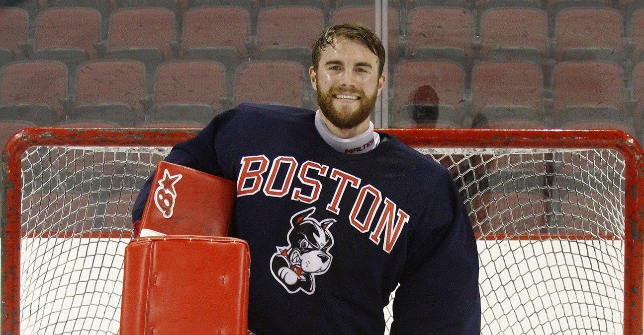 Matt O'Connor will serve as the team's goaltender this season. PHOTO BY MAYA DEVEREAUX/DAILY FREE PRESS STAFF