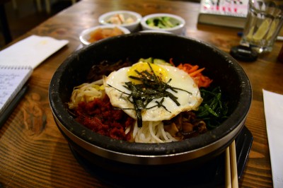 Bibimbap is a rice dish made up of a mix of meat and vegetables and topped with a fried egg. PHOTO BY BROOKE JACKSON-GLIDDEN/DAILY FREE PRESS STAFF