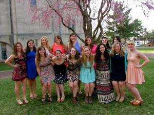 All-female Boston University a cappella group, Chordially Yours, will perform two songs at the Wilbur Theatre Thursday as the opening act for Lena Dunham's book tour. PHOTO COURTESY OF CHORDIALLY YOURS