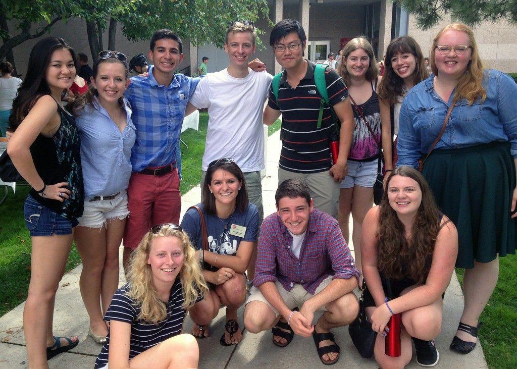 Hanna Anderson (COM ‘17) posing with her ambassador group at the College of Communication Kickoff BBQ on Sept. 1. PHOTO COURTESY OF HANNA ANDERSON