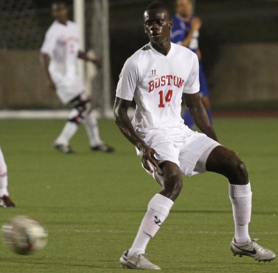 Senior forward Dominique Badji leads the Terriers with seven goals this season. PHOTO BY MICHELLE JAY/DFP FILE PHOTO