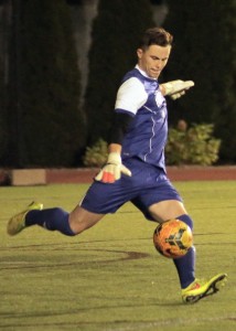 Senior goalkeeper Nick Thomson recorded his fifth shutout of the season Wednesday. PHOTO BY JUSTIN HAWK/DAILY FREE PRESS