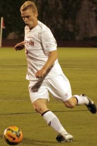 Freshman defender Bjarki Benediktsson PHOTO BY JUSTIN HAWK/DAILY FREE PRESS STAFF