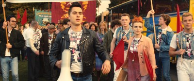 Ben Schnetzner as Mark, leader of the "Lesbians and Gays Support the Miners" movement during the 1984 U.K. miners strike, in "Pride." PHOTO COURTESY OF CBS FILMS
