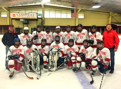 Following two rejections for Boston University Club Sports recognition, the unofficial Boston University women's ice hockey team plays against teams from other schools in the Independent Women's Club Hockey League. PHOTO COURTESY OF EMILY LAFOND