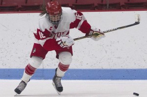 Junior forward Rebecca Russo and the Terriers will face a big challenge against Clarkson University over the weekend. PHOTO BY MICHELLE JAY/DFP FILE PHOTO