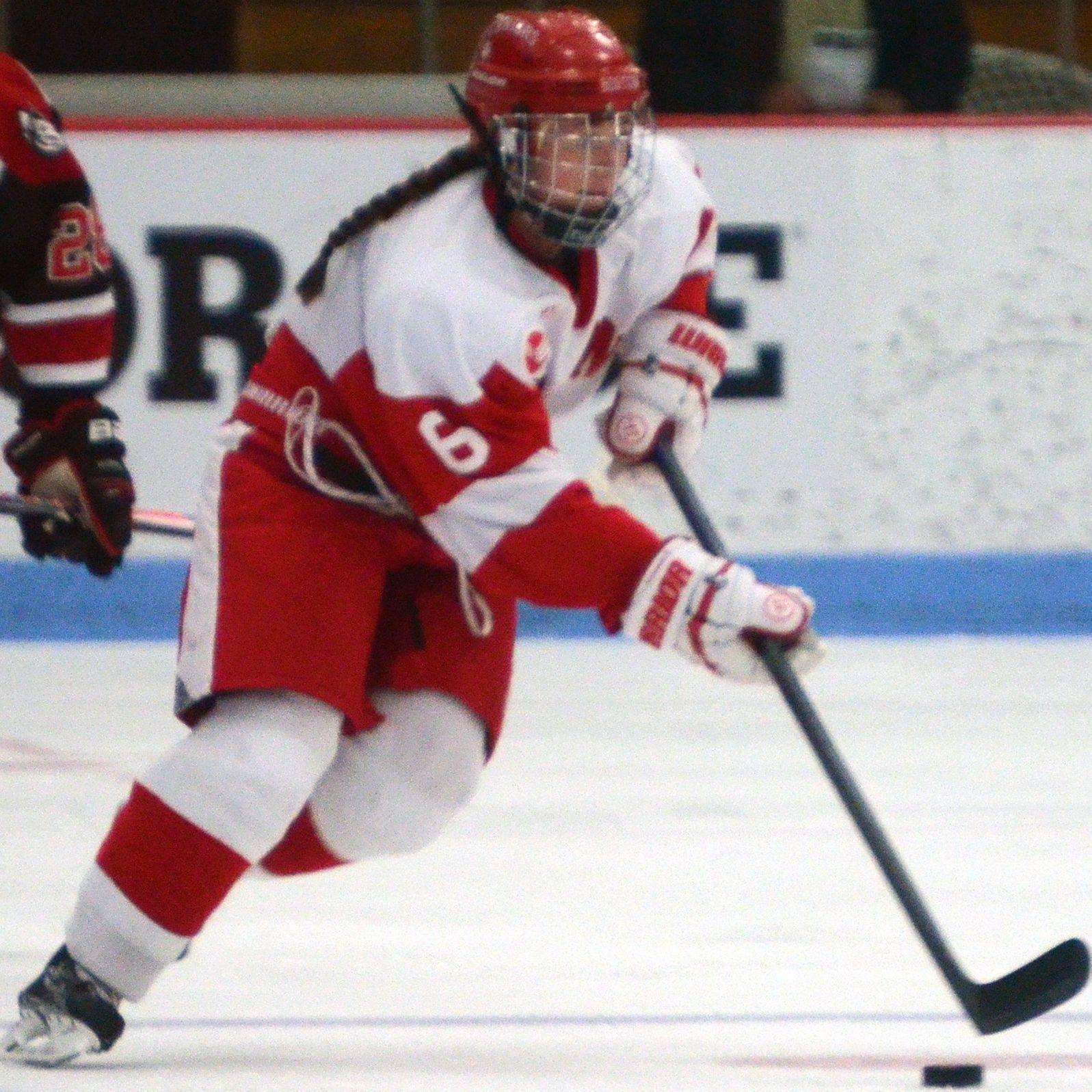 Senior defenseman Shannon Doyle scored her first goal of the season Tuesday against Northeastern. PHOTO BY FALON MORAN/DAILY FREE PRESS