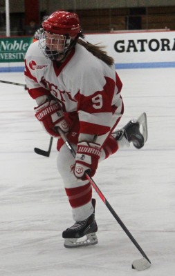 Junior forward Sarah Lefort recorded a goal and an assist Friday afternoon against the Black Bears. PHOTO BY MICHELLE JAY/DFP FILE PHOTO