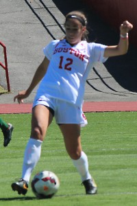 Junior forward Jenna FIsher leads the Terriers with five goals on the season. PHOTO BY ANN SINGER/DAILY FREE PRESS STAFF