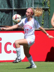 Senior forward Taylor Krebs and the BU women’s soccer team have won three games in a row. PHOTO BY ANN SINGER/DAILY FREE PRESS STAFF