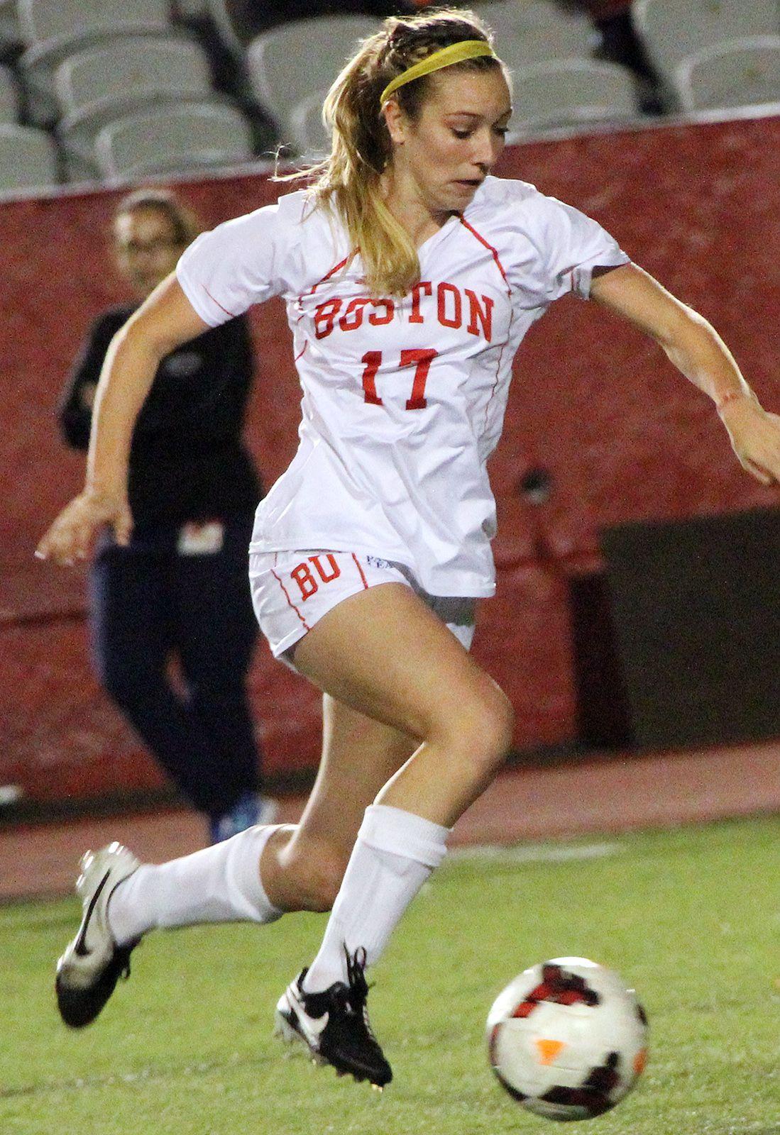 Senior forward Taylor Krebs scored her fourth goal of the season Sunday on Senior Day. PHOTO BY JUSTIN HAWK/DAILY FREE PRESS STAFF
