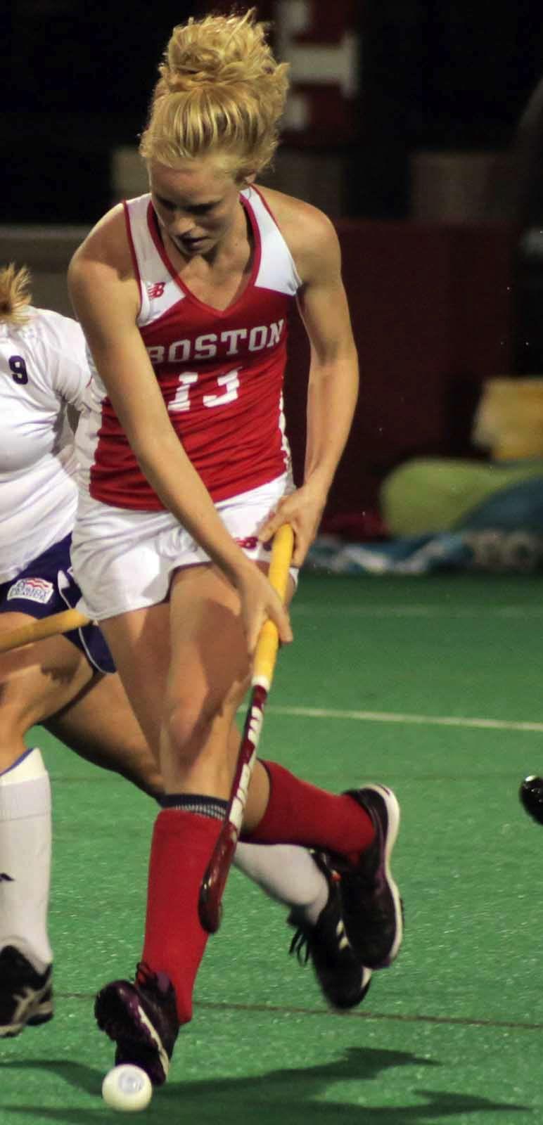 Sophomore midfielder Hester van der Lann is expected to play Saturday against Syracuse. PHOTO BY JUSTIN HAWK/DAILY FREE PRESS STAFF