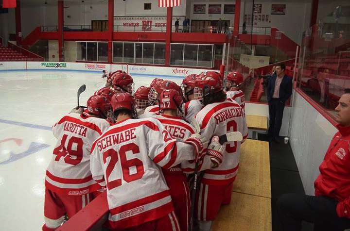 The BU club ice hockey team scored 12 goals against New England College Saturday night. PHOTO COURTESY OF STEVEN PRIETO