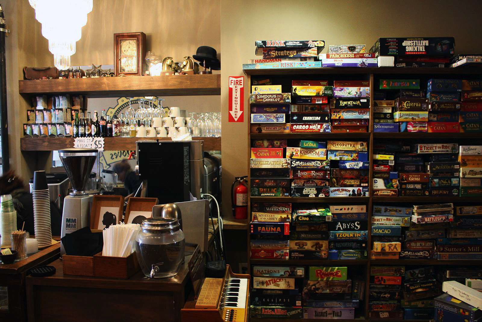 Knight Moves is a café in Brookline where customers can enjoy more than 300 board games while they eat. PHOTO BY BETSEY GOLDWASSER/DAILY FREE PRESS STAFF
