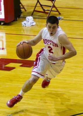 Junior guard John Papale and the Terriers will need to claw their way back up to the top of the Patriot League standings in 2014-15. PHOTO BY MICHELLE JAY/DFP FILE PHOTO