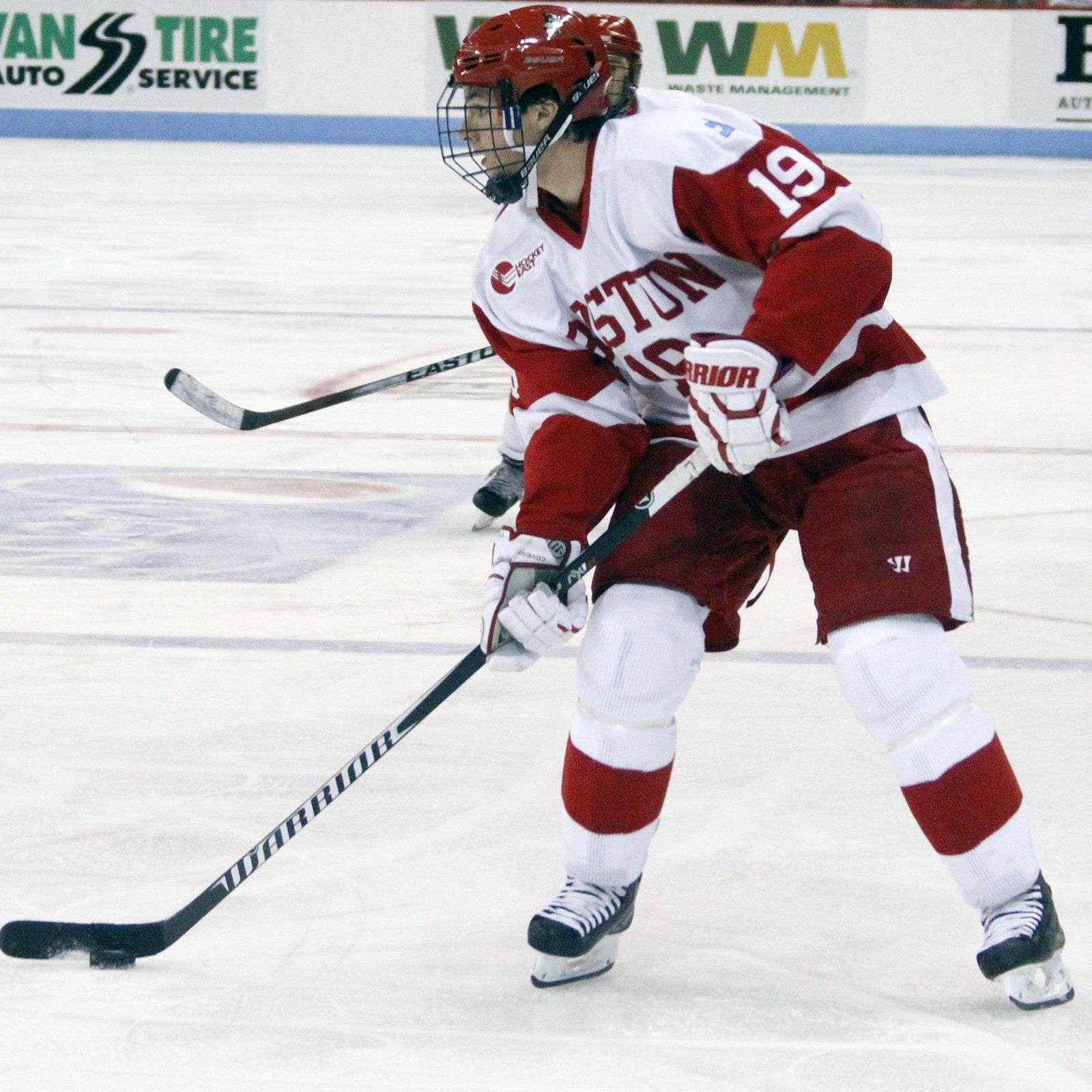 Sophomore forward Robbie Baillargeon recorded four points in three games against Boston College last season. PHOTO BY MAYA DEVEREAUX/DAILY FREE PRESS STAFF