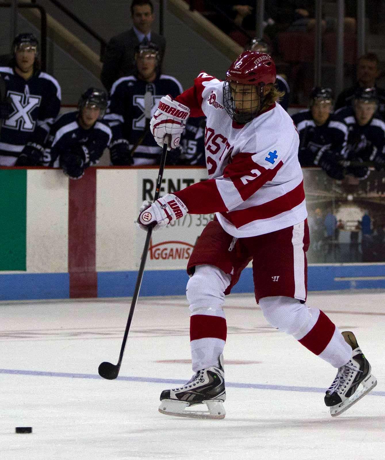 Junior forward Ahti Oksanen is expected to rejoin the Terrier lineup Friday. PHOTO BY MICHELLE JAY/DFP FILE PHOTO
