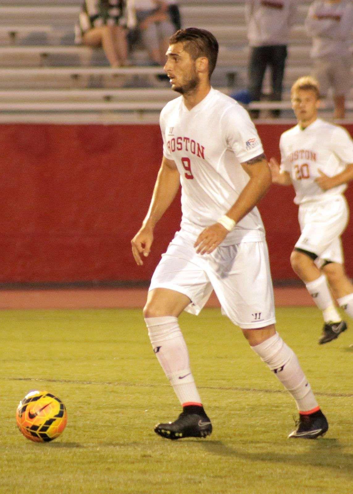 Freshman midfielder David Amirani had one of BU's greatest scoring chances of Saturday's game PHOTO BY JUSTIN HAWK/DAILY FREE PRESS STAFF
