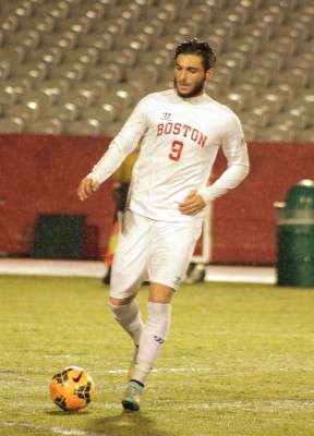 Freshman forward David Amirani is expected to be in the lineup for the Terriers against Army Friday. PHOTO BY JUSTIN HAWK/DAILY FREE PRESS STAFF
