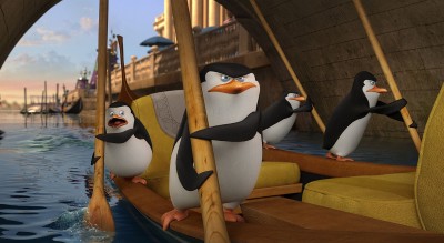 Christopher Knights, Tom McGrath, Conrad Vernon and Chris Miller (left to right) voice Private, Skipper, Rico and Kowalski, respectively, in "Penguins of Madagascar." PHOTO COURTESY OF DREAMWORKS ANIMATION
