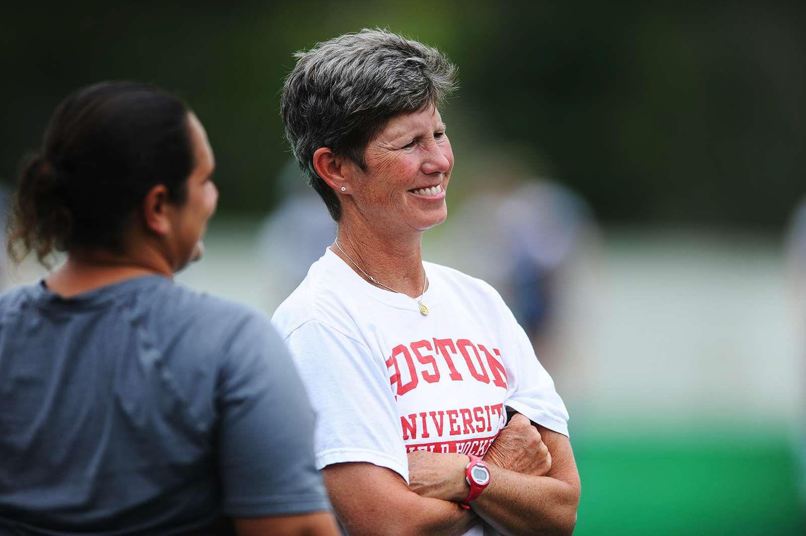 Sally Starr has accumulated 406 career wins during her 34 seasons as head coach of the Boston University field hockey team. PHOTO COURTESY OF BU ATHLETICS