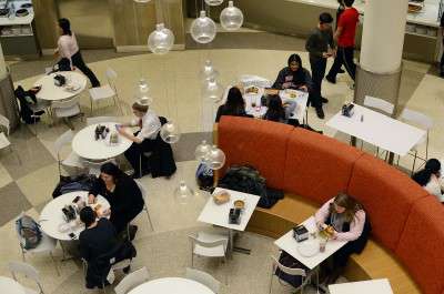 For the second year, Boston University Dining Services will offer a Thanksgiving lunch at Marciano Commons for students unable to return home on Thanksgiving Day. PHOTO BY MIKE DESOCIO/DFP FILE PHOTO