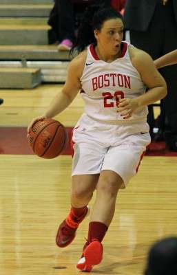Junior guard Clodagh Scannell scored 14 points in BU's season opener against Northeastern. PHOTO BY MICHELLE JAY/DAILY FREE PRESS STAFF