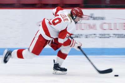 Junior winger Rebecca Russo scored the game-winning goal in BU’s last game against UNH on Nov. 2. PHOTO BY DANIEL GUAN/DAILY FREE PRESS 