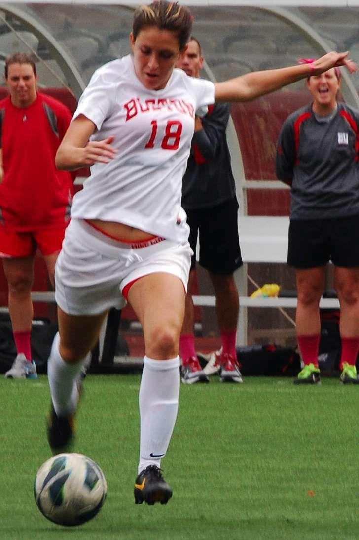 Senior forward Ana Cuffia scored a goal in the Patriot League Championship game against Colgate on Nov. 9. PHOTO BY FALON MORAN/DAILY FREE PRESS STAFF