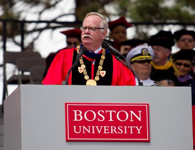 Boston University President Robert Brown, who was scheduled to appear before Boston City Council Tuesday to discuss diversity in higher education, will instead attend a hearing on Dec. 19 after reaching a postponement agreement Monday. PHOTO BY KENSHIN OKUBO/DFP FILE PHOTO