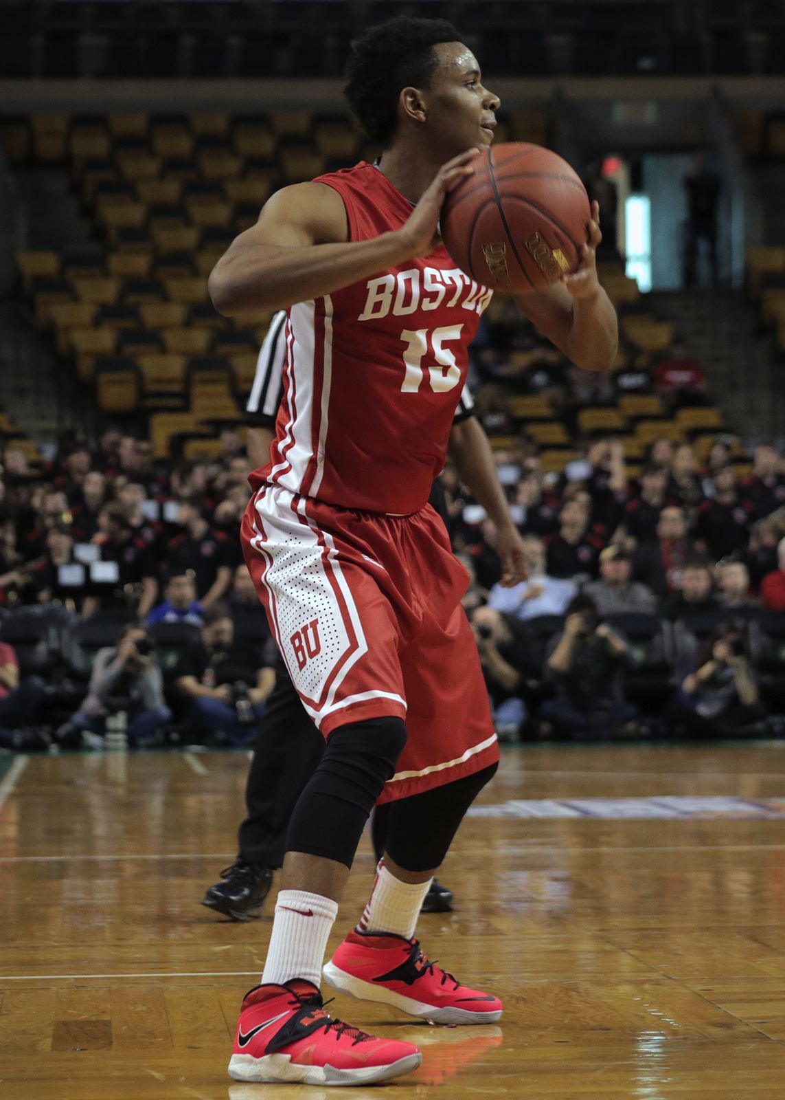 Freshman Cheddi Mosely is shooting 42.9 percent from 3-point range this season. PHOTO BY JUSTIN HAWK/DAILY FREE PRESS STAFF