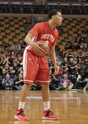 Sophomore guard Eric Fanning leads the Terriers in free-throw percentage at 80.7 percent. PHOTO BY JUSTIN HAWK/DAILY FREE PRESS STAFF