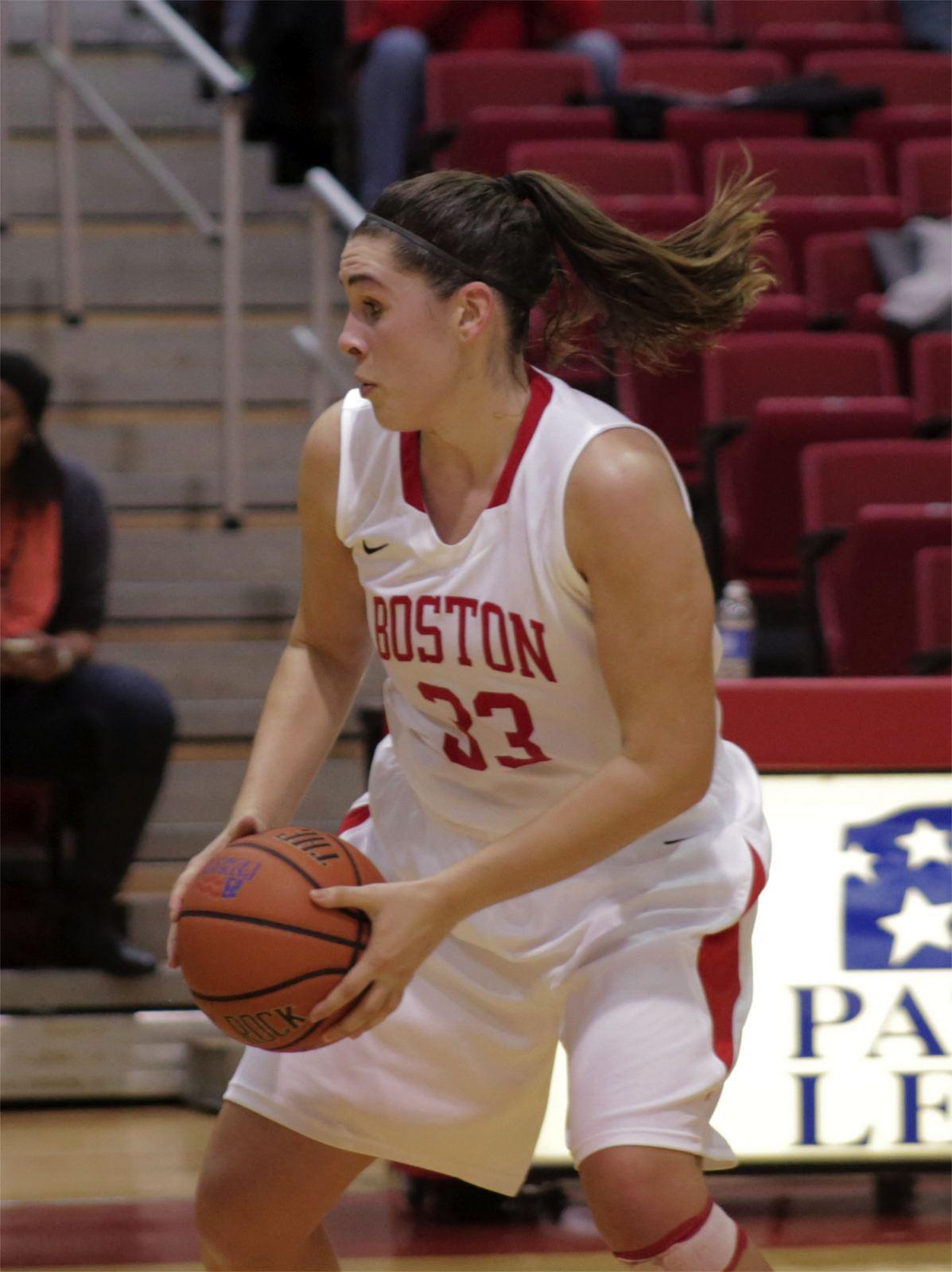 Sophomore forward Meghan Green was named Patriot League Player of the Week Wednesday. PHOTO BY JUSTIN HAWK/DAILY FREE PRESS STAFF