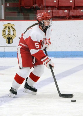 Senior defenseman Shannon Doyle has helped the Terriers generate the third-ranked penalty kill in Hockey East. PHOTO BY DANIEL GUAN/DAILY FREE PRESS STAFF