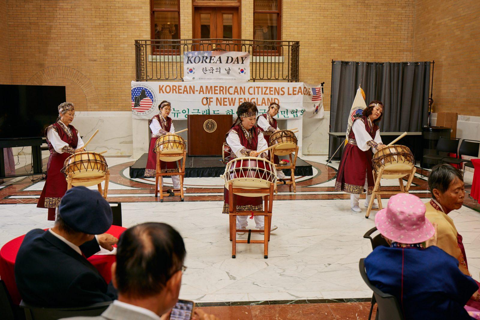 People perform for attendees of Korea Day, an event hosted by the Korean-American Citizens League of New England. The free annual event celebrates Korean culture and connects attendees with Korean community outreach organizations. COURTESY OF DANH NGUYEN OF DANH NGUYEN PHOTOGRAPHY 
