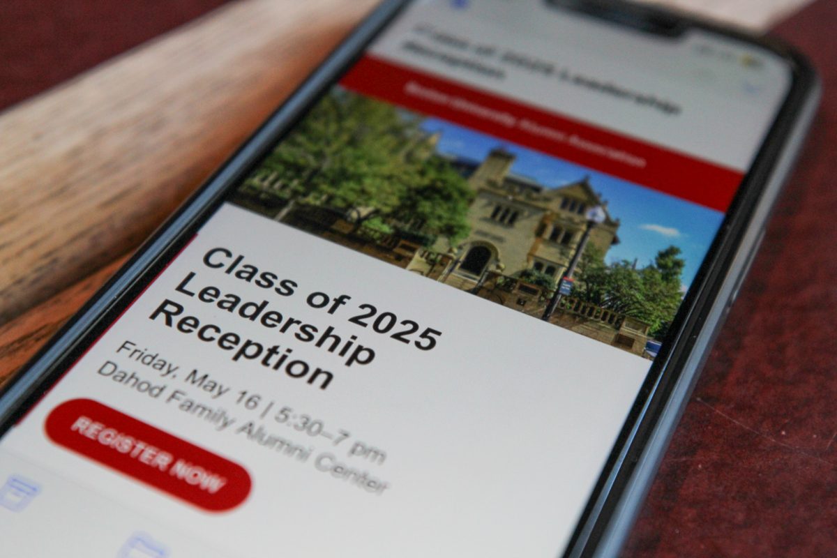 Email about the Class of 2025 Leadership Reception. Boston University Moot Court Organization opted not to present at the Student Leaders Dinner held by the Office of the President April 7 after it was informed it had to remove two slides from its presentation by the Dean of Students’ office.