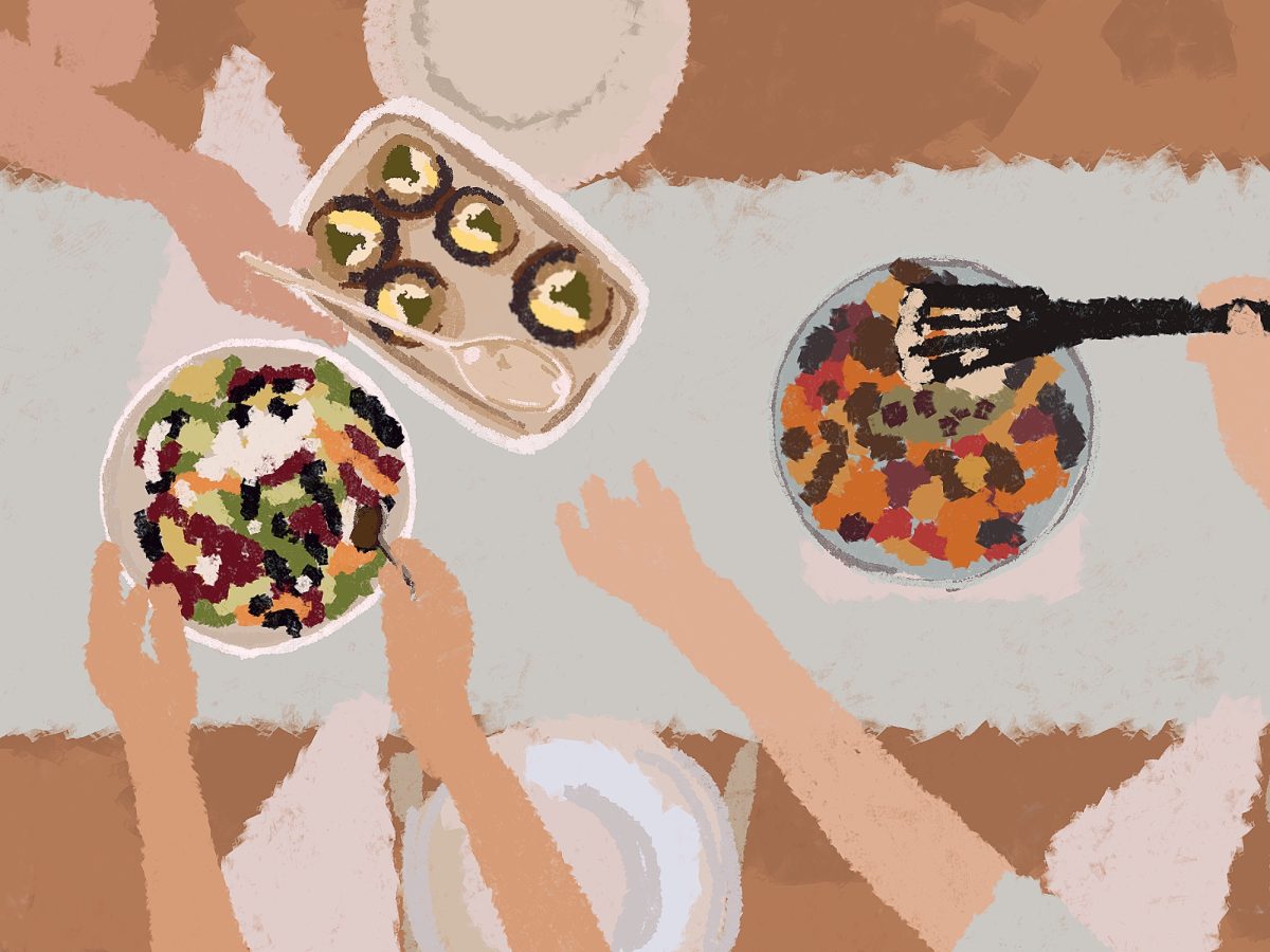 meal with friends - Emma Clement - Graphics Editor
