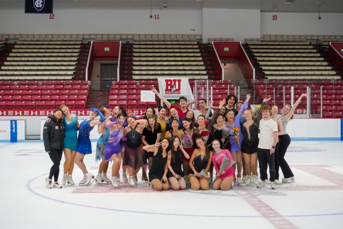 BU Figure Skating Club. The club figure skating team won its eighth collegiate national title. COURTESY OF SHERRY CHEN/BU FIGURE SKATING CLUB 