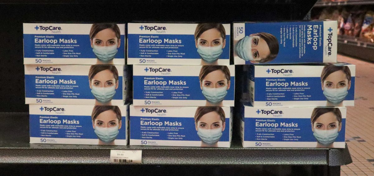 Earloop Masks at City Convenience in the George Sherman Union. The Brandeis Jewish Bund, an anti-Zionist group composed of Jewish students, held a pro-Palestine protest on campus April 4.