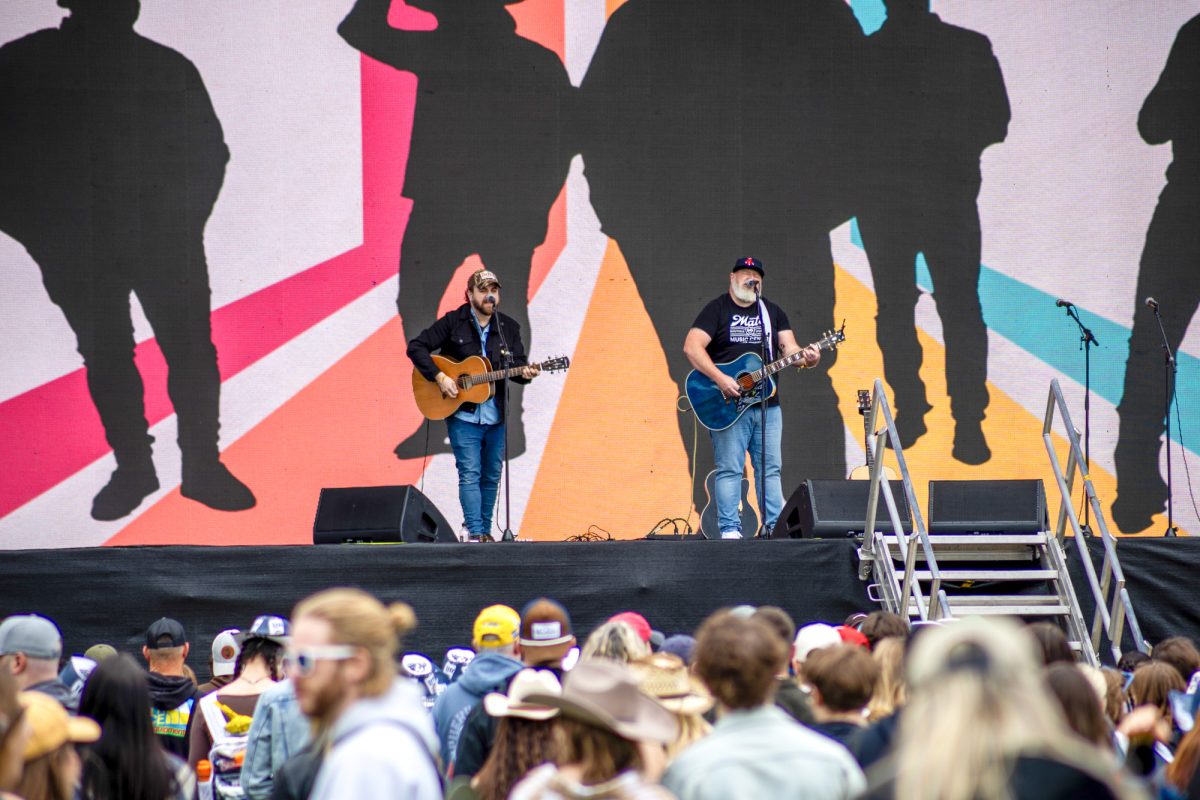 Dalton and the Sheriffs plays their set on the Green Stage at Boston Calling. 

