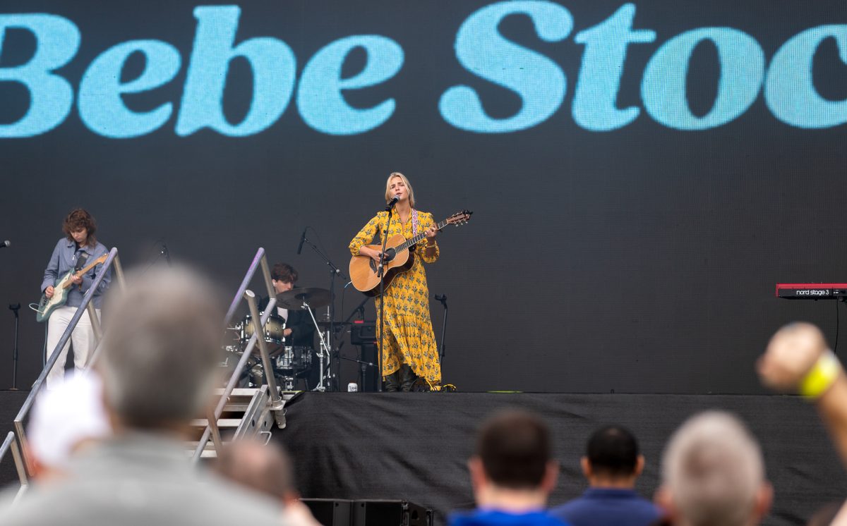 Boston-born Bebe Stockwell opens the performances on the Green Stage with her set. 