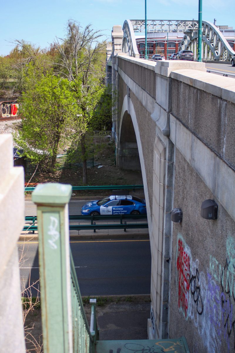 Storrow Drive and the Boston University Bridge. A person jumped off the bridge onto the street Thursday morning. 